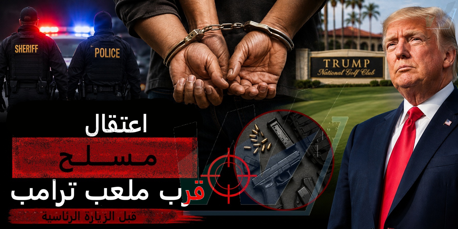 اعتقال مسلح قرب ملعب ترامب للغولف في كاليفورنيا قبل زيارته الرئاسية..